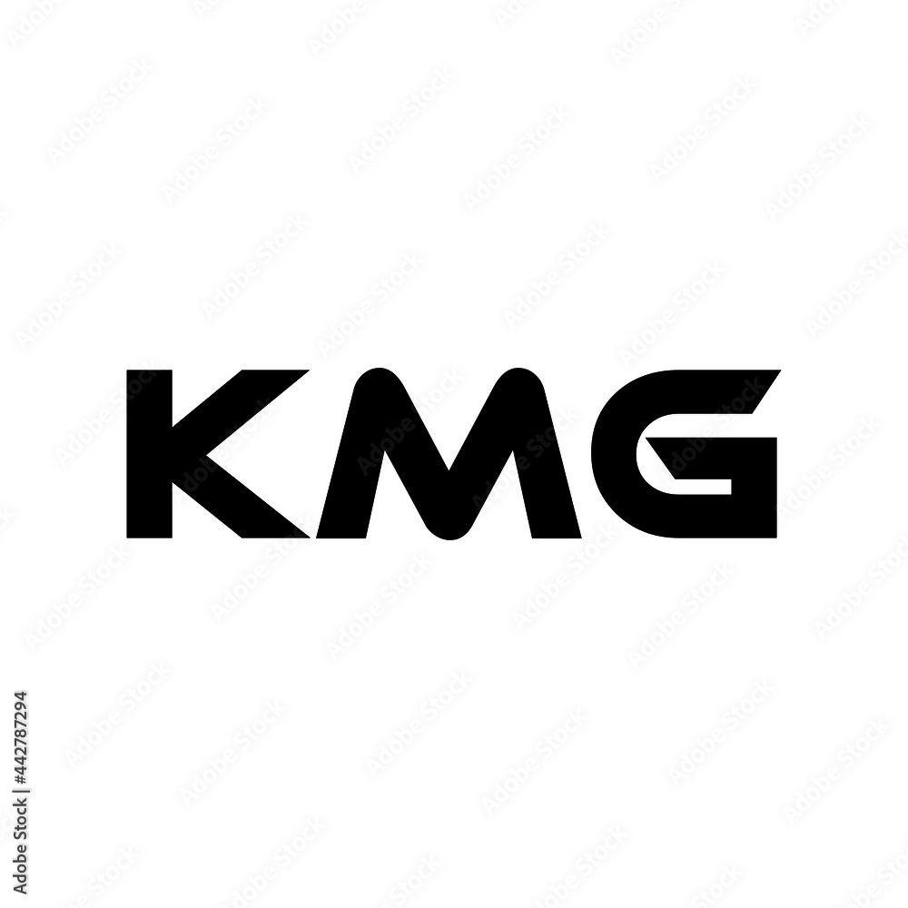 KMG letter logo design with white background in illustrator, vector logo modern alphabet font overlap style. calligraphy designs for logo, Poster, Invitation, etc.