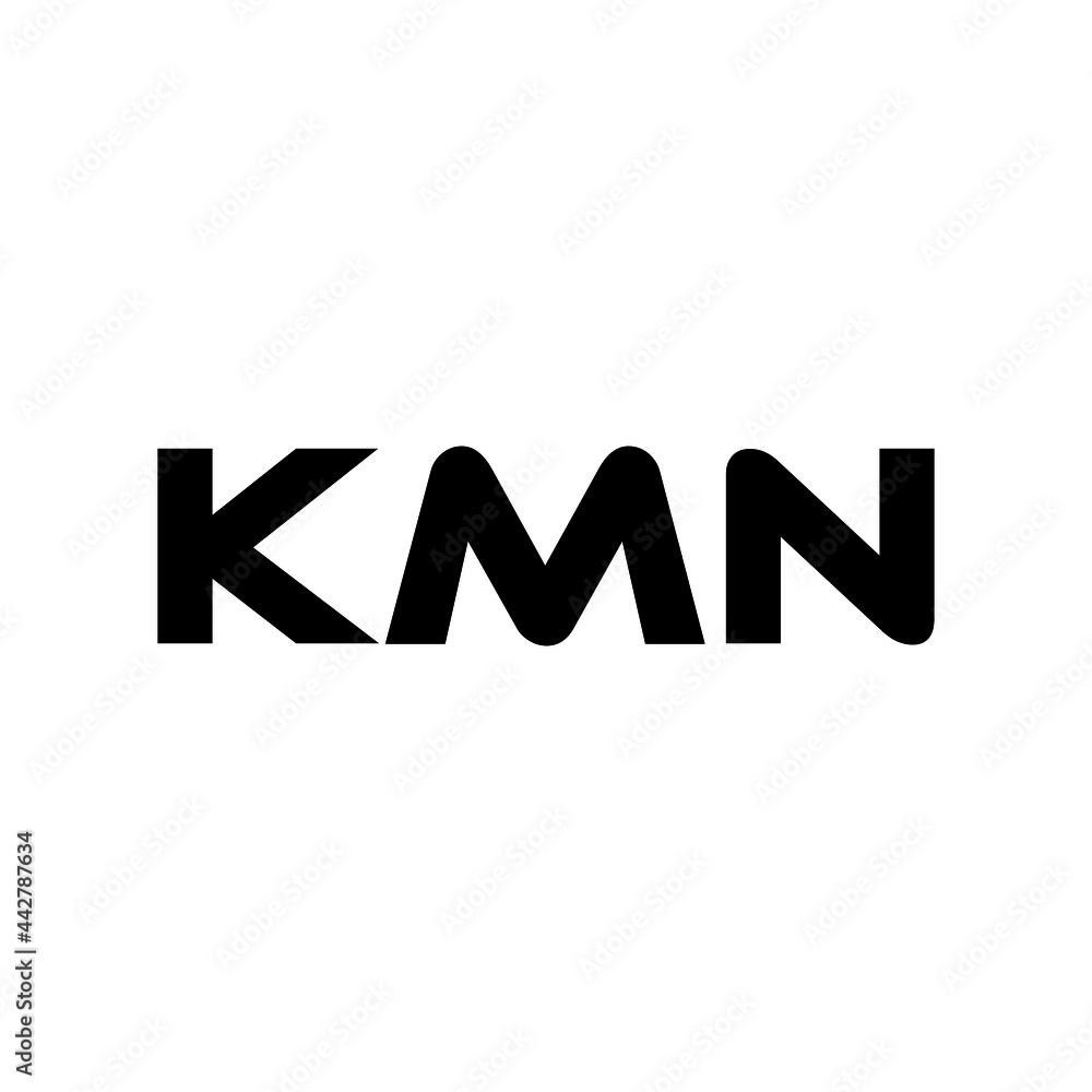 KMN letter logo design with white background in illustrator, vector logo modern alphabet font overlap style. calligraphy designs for logo, Poster, Invitation, etc.