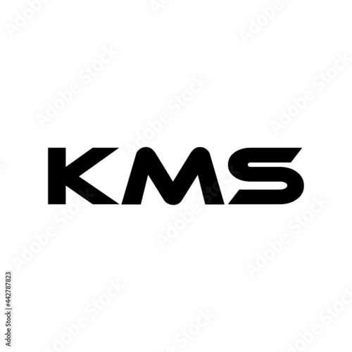 KMS letter logo design with white background in illustrator, vector logo modern alphabet font overlap style. calligraphy designs for logo, Poster, Invitation, etc. photo