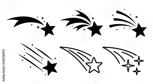 Star icons set vector illustration