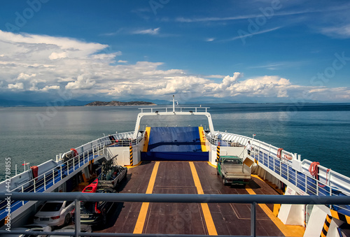 Bild auf Leinwand ferryboat from kavala to the thasos