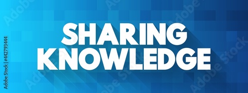 Sharing Knowledge text quote, concept background