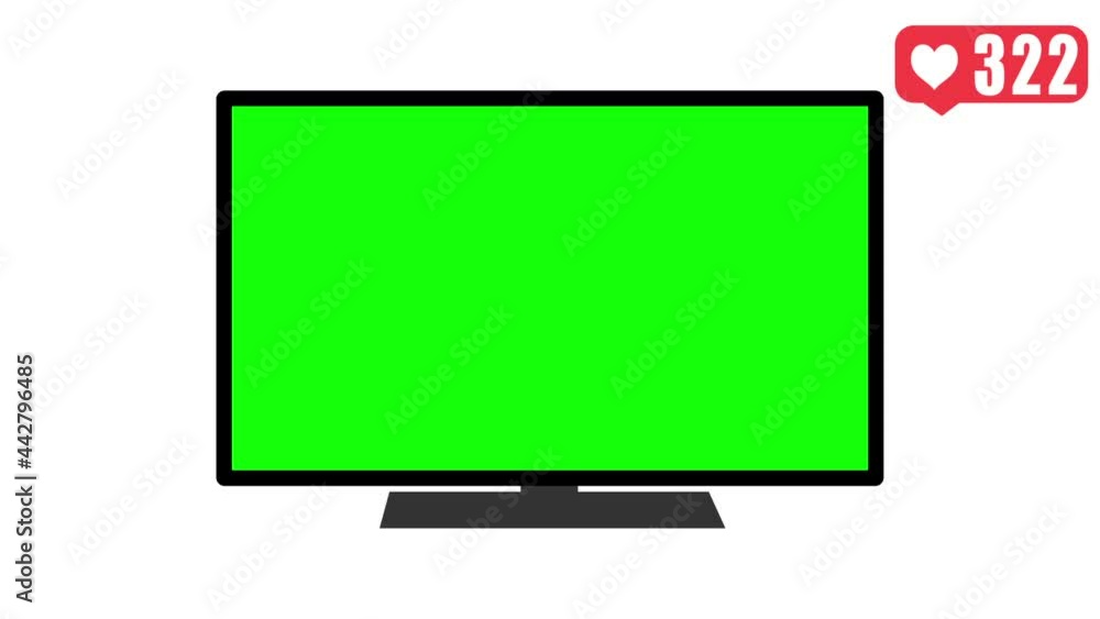 グリーンバックのパソコン画面といいね グリーンバックのパソコン画面といいね