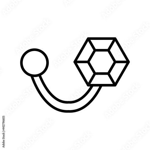 Brooch Vector Line Icon Design