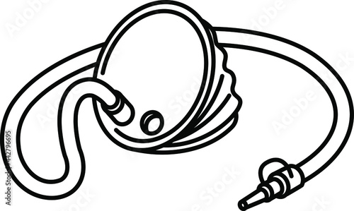 Foot pump icon