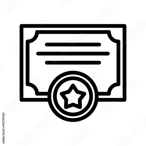 Report Card Vector Line Icon Design