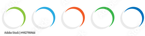 Circle, semicircle icon, symbol. Circular frame, border photo