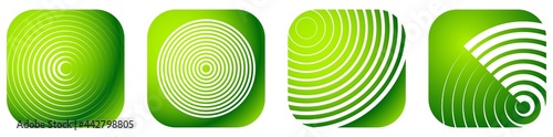 Concentric radial circle abstract geometric icon