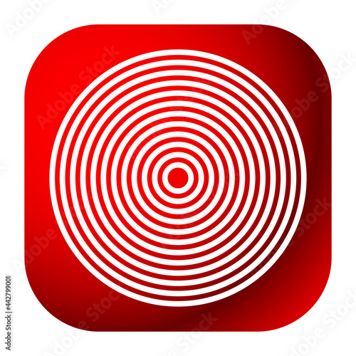 Concentric radial circle abstract geometric icon