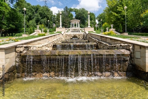 fountain in the park, waterfall in Chisinau - Valea Morilor park photo