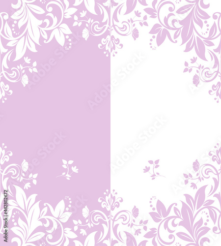 Abstract floral pattern. Vector seamless background. Perfect for invitations or announcements. © ELENA