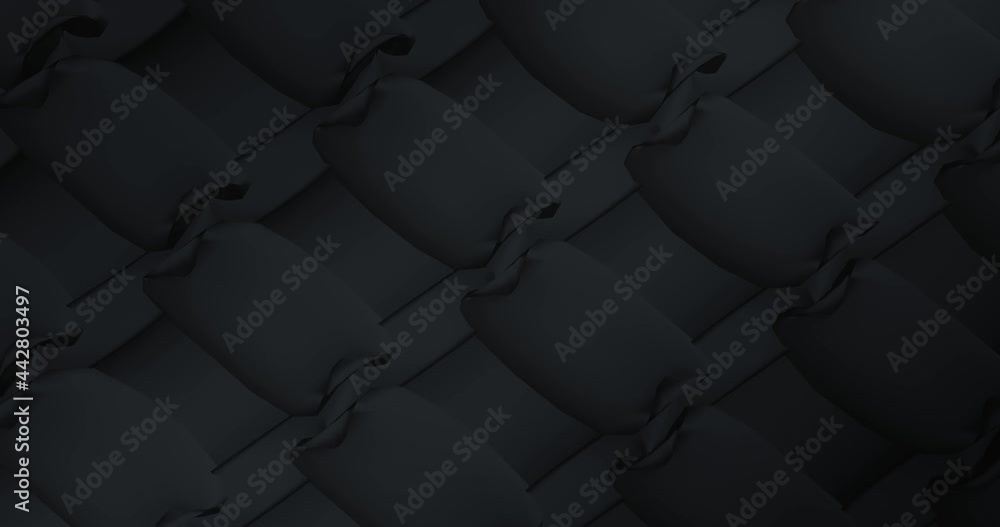 Dark lines of abstract techno fractals. Futuristic 3D render shape with changing shape. Moving pattern of black pipes with geometric cocoons and curved structures Dark lines of abstract techno fractals. Futuristic 3D render shape with changing shape. Moving pattern of black pipes with geometric cocoons and curved structures