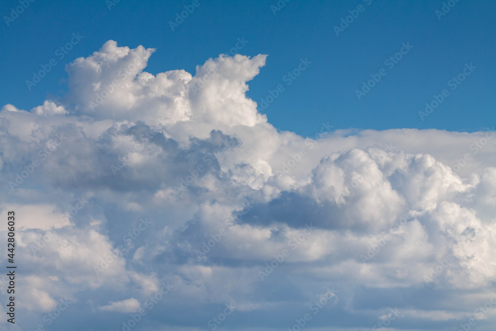 beautiful cumulus clouds against the blue sky. picture for weather forecast and postcards with the sky. beautiful cumulus clouds against the blue sky. picture for weather forecast and postcards with the sky.
