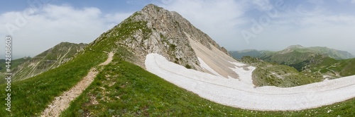 Terminillo mountain summit view on a summer trekking day, Rieti, Lazio, Italy