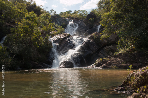 The Waterfall Lazaro just outside the city of Pirenopolis  Brazil