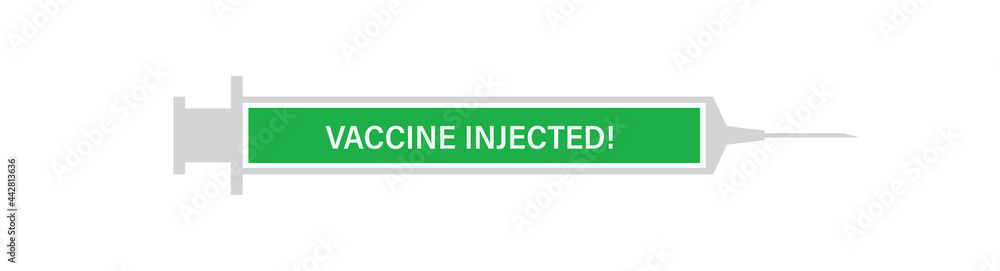 Syringe with injection. Syringe symbol on isolated background Syringe with injection. Syringe symbol on isolated background