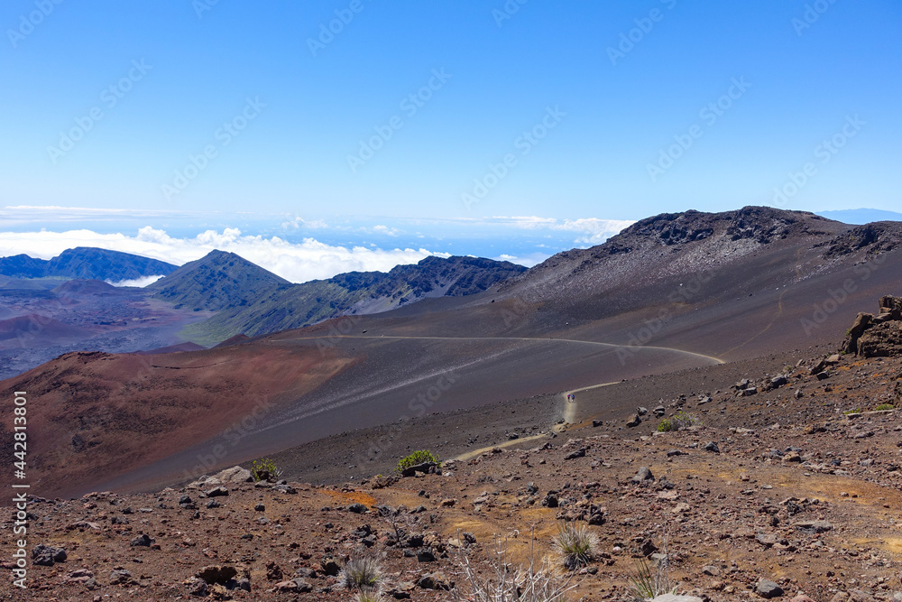 Crater / Dormant volcano, Haleakala National Park, Maui island, Hawaii