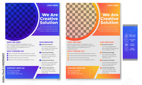 Business corporate flyer template design in a4 size. 