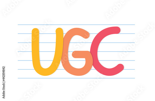 UGC (User Generated Content) colorful banner- vector illustration