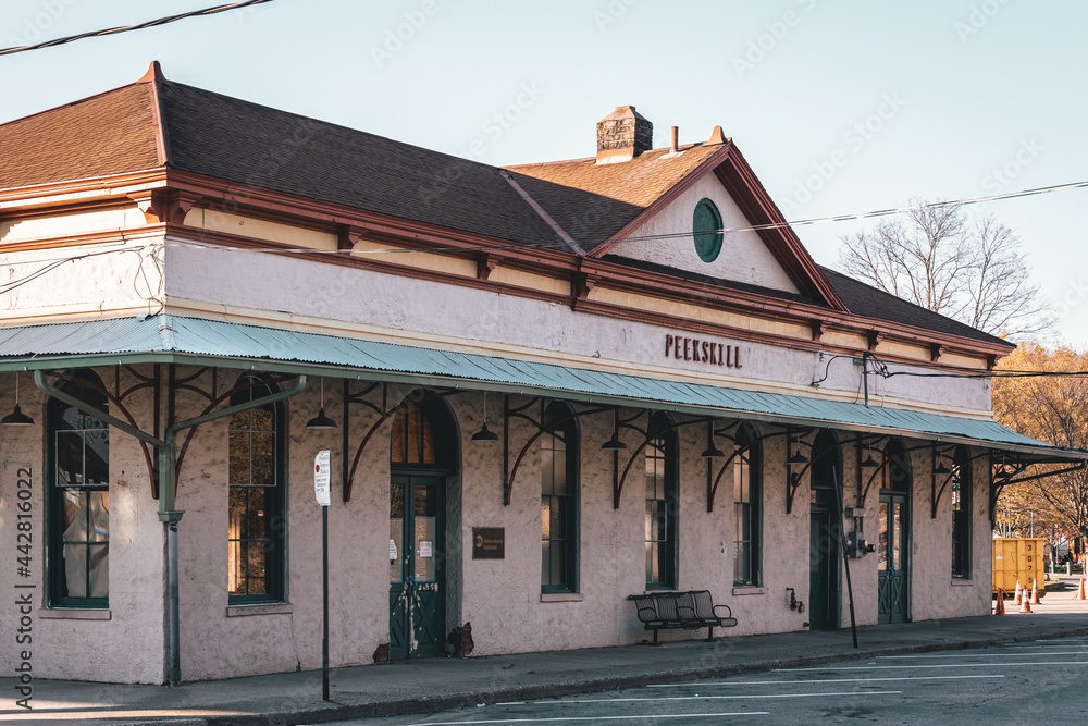 The train station in Peekskill, New York
