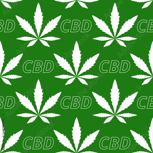 CBD preparates and cannabis leaves in realistic style. Use it for medical advertisement poster design creation. Vector illustration.