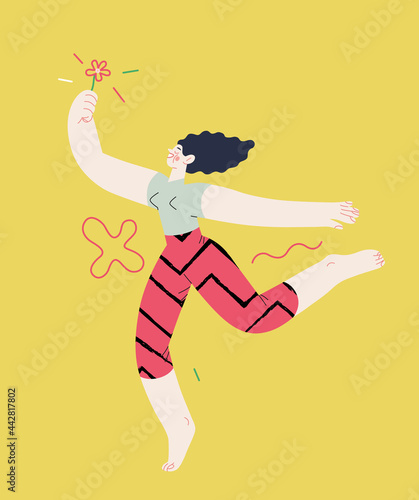 Happiness - happy people jumping in the air cheerfully