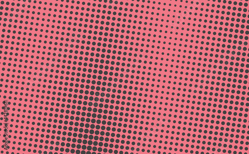 Pop art creative concept colorful comics book magazine cover. Polka dots pink and grey background. Cartoon halftone retro pattern. Abstract design for poster, card, sale banner, empty bubble