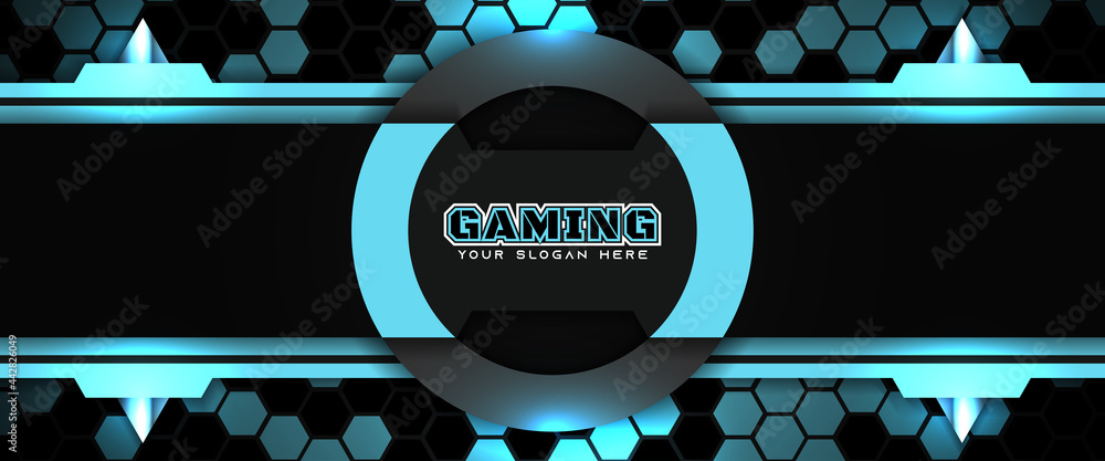 Gaming Blue Cover Art Template