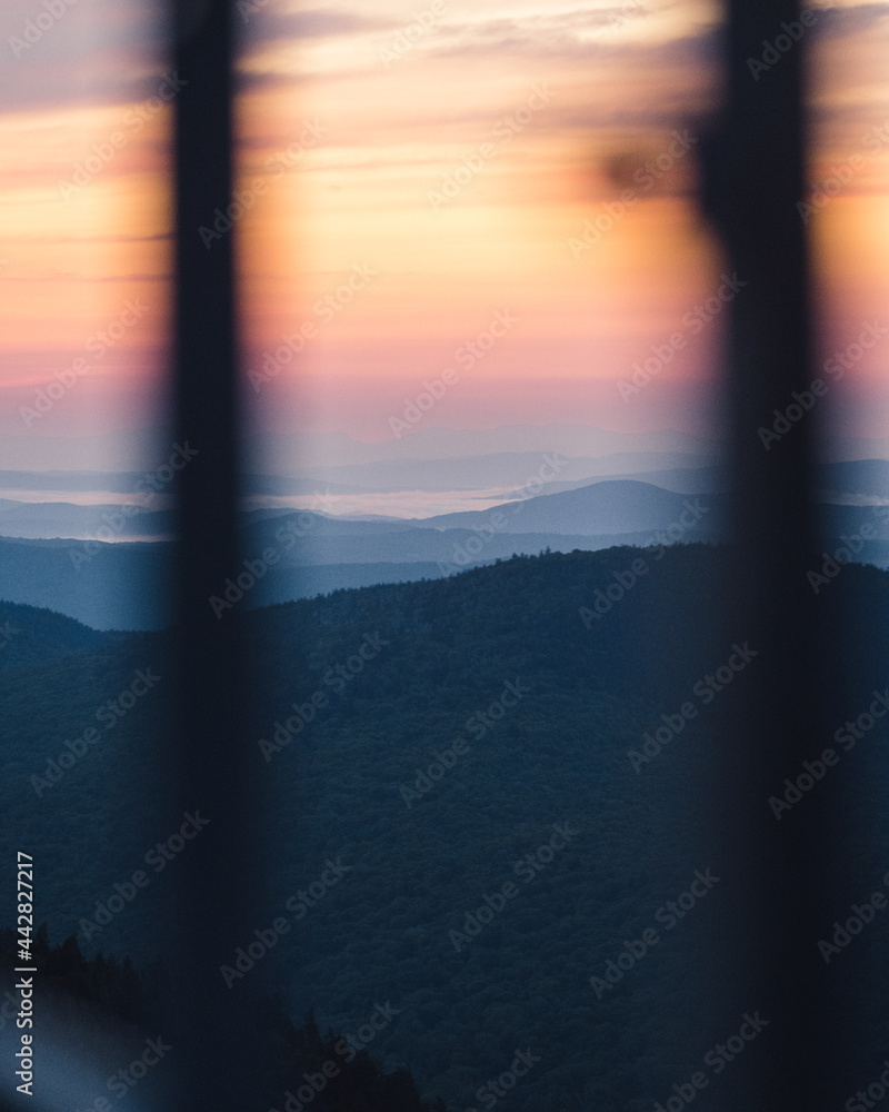 Fototapeta premium Sunrise from Spruce Mt.