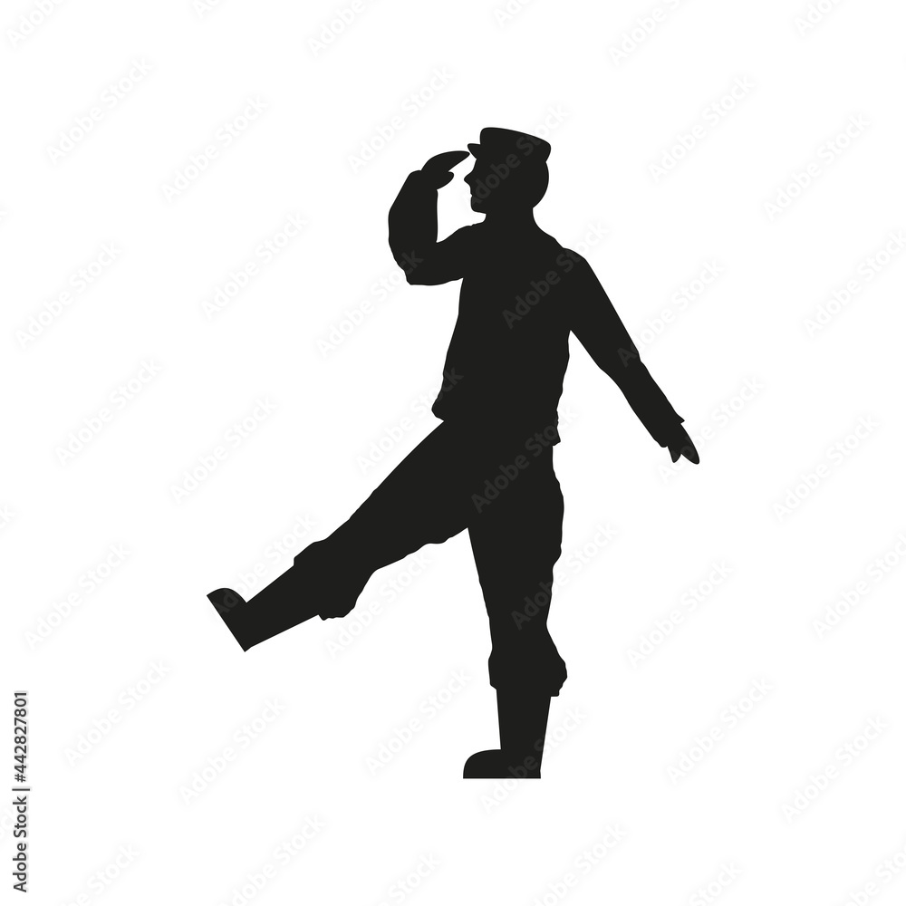 soldier saluting silhouette