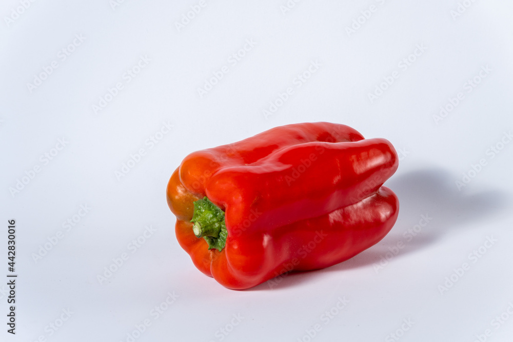 Red bell pepper isolated on white background Red bell pepper isolated on white background