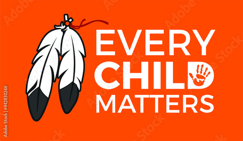 Every Child Matters Logo Design. Vector Illustration. Canadian Indigenous Tragedy Illustration.