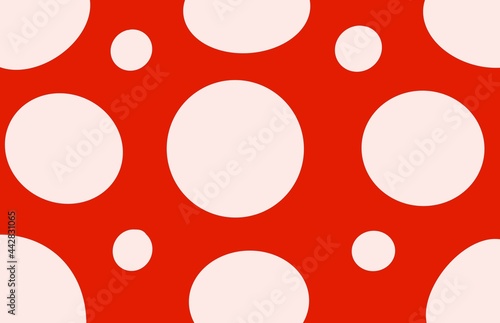 Big white dots on a red background