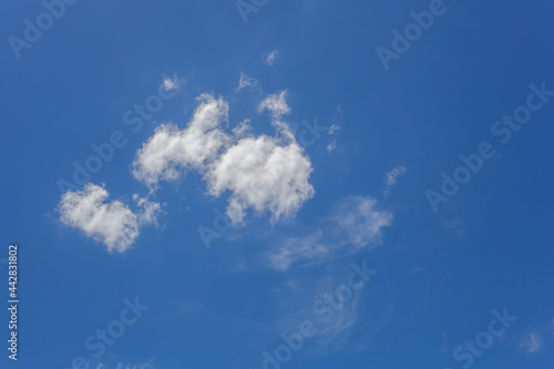blue sky with white cloud landscape background 