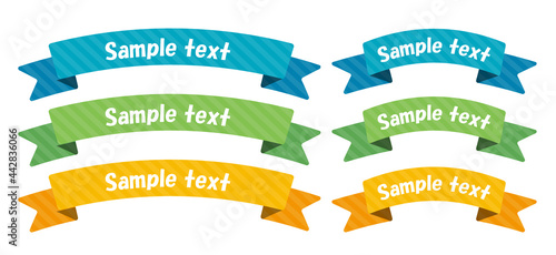 ストライプ模様のリボン素材セット