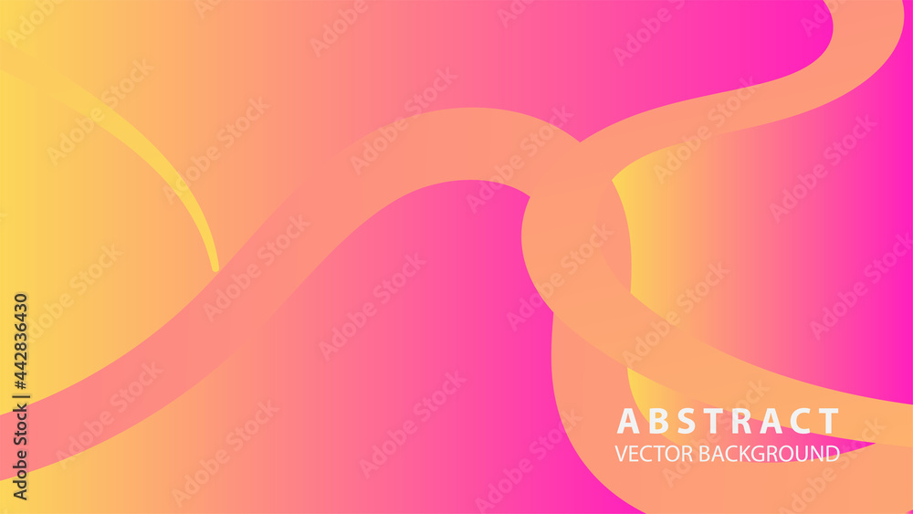 Naklejka premium Abstract curve line wave background - vector