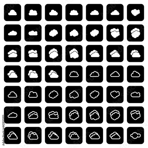 cloud icon set vector sign symbol