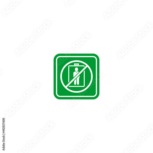 fire emergency evacuations procedure sign icon vector symbol