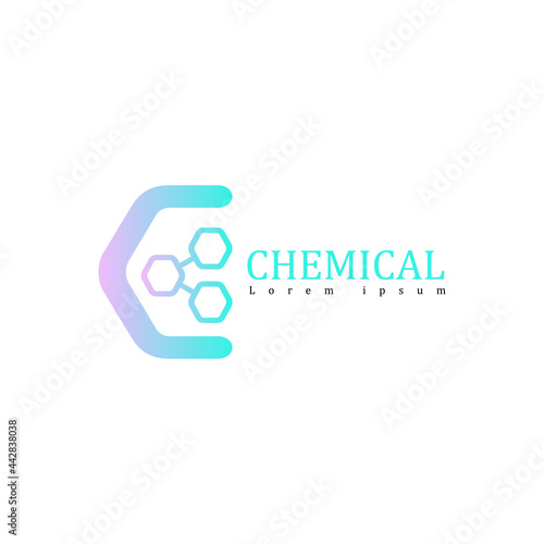 letter c logo template for chemical industry