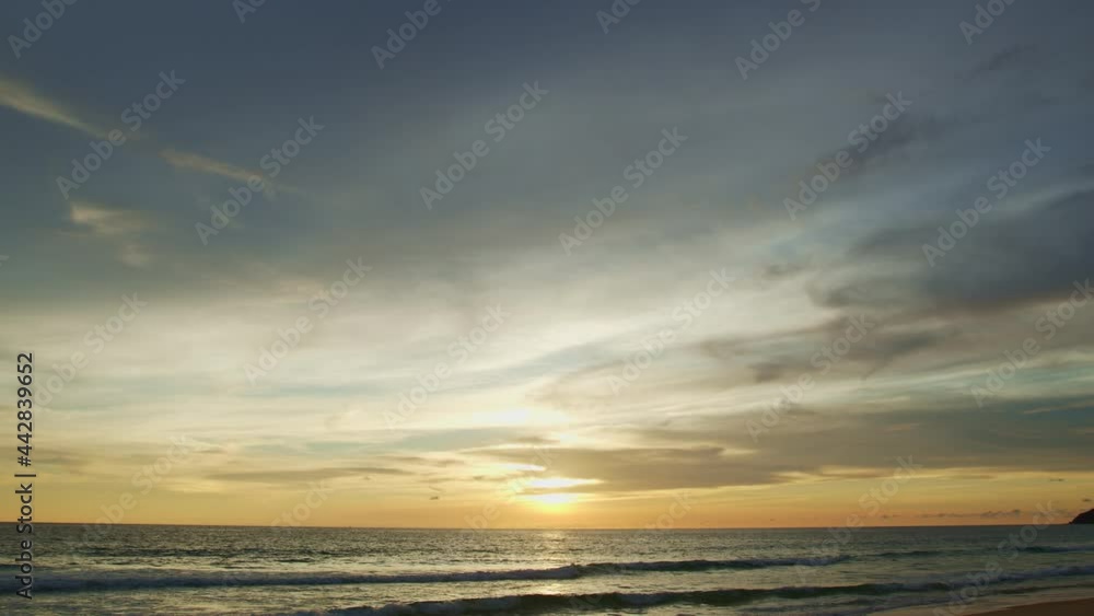 beautiful sky in sunset above the sea..golden sky in sunset above the sea video 4K. Nature video High quality footage. .Scene of Colorful romantic sky sunset with orange color of the sky background. beautiful sky in sunset above the sea..golden sky in sunset above the sea video 4K. Nature video High quality footage. .Scene of Colorful romantic sky sunset with orange color of the sky background.