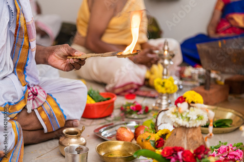 Oil lamp, rituals, Diwali , Hindu festival , royal Rajasthan, India 
