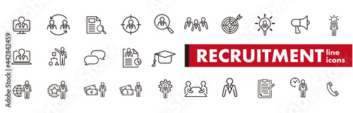 Set of recruitment vector Outline 