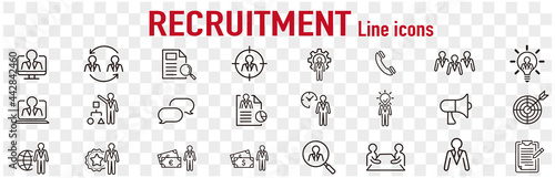 Set of recruitment vector Outline 