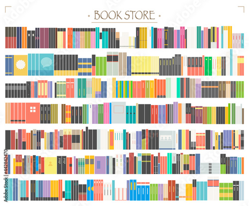 A bookshelf full of books.