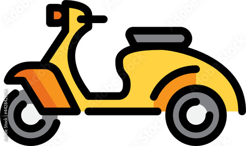 scooter color outline icon