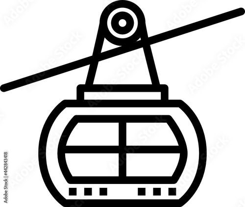 ropeway outline icon