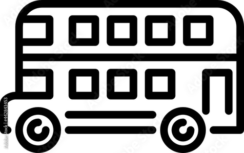 double decker bus outline icon
