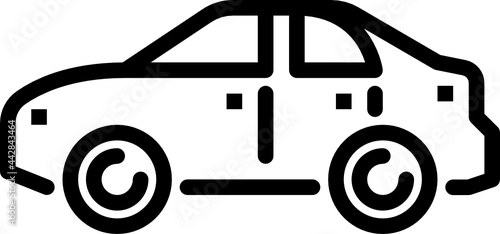 sedan car outline icon