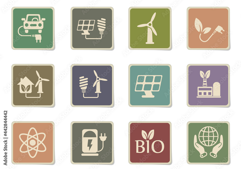 Alternative energetics icon set Alternative energetics icon set