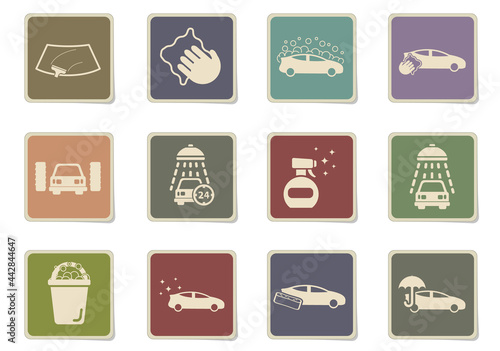 carwash icon set